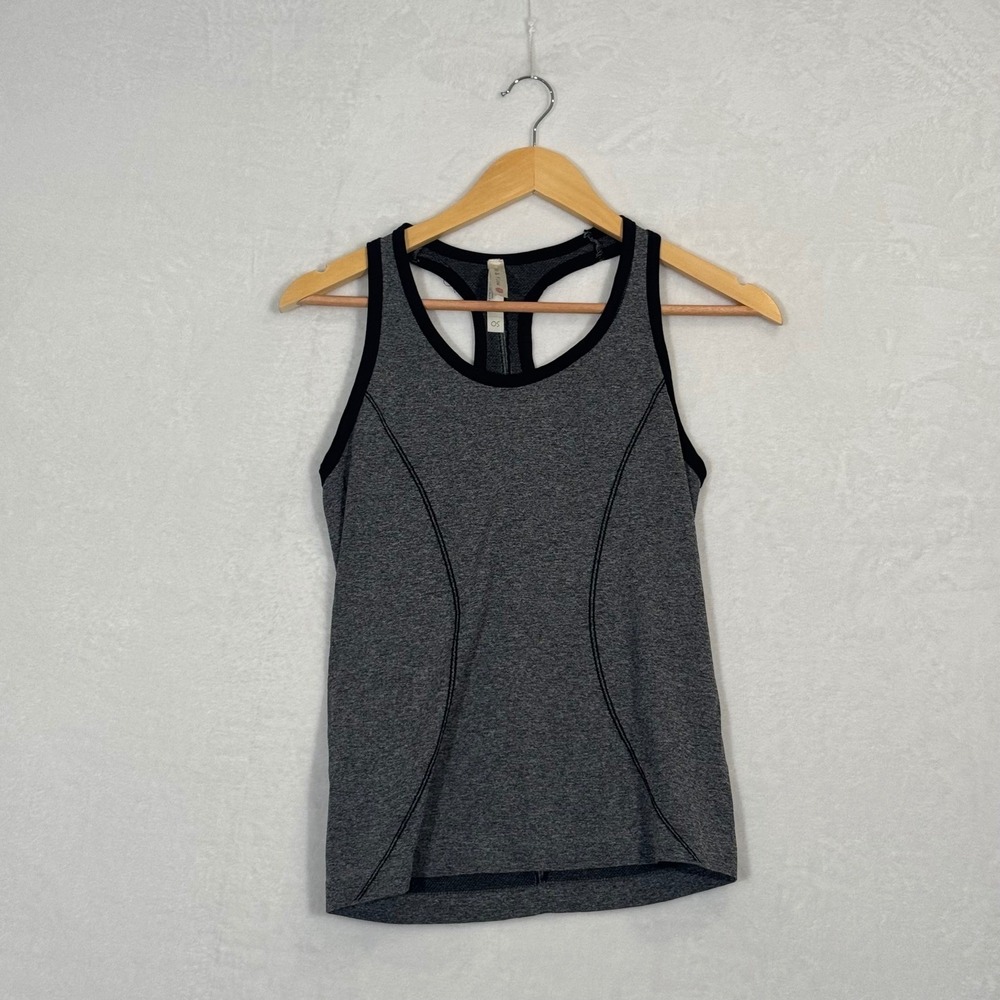 ebb & flow Gray Racerback Athletic Tank Top OS